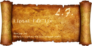 Liptai Félix névjegykártya